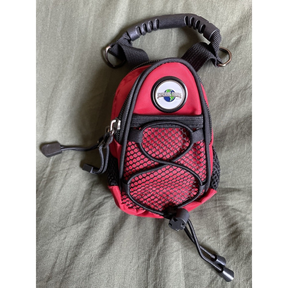 Universal Studios Vintage Mini Backpack Pouch Red Techwear Travel Pouch Y2K